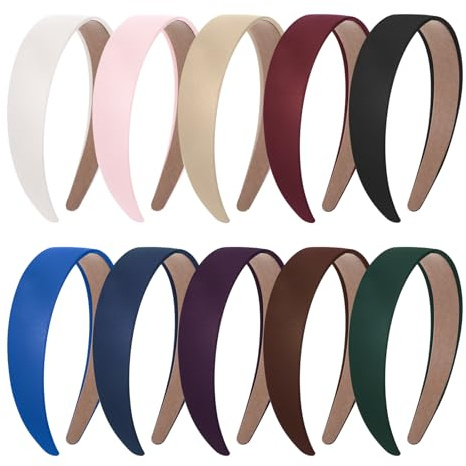 10 Stück Haarreifen Damen Breit,Rutschfestes Haarreifen Damen 3 cm,Satin StirnbäNder Band Haarbänder für Frauen,DIY Haarschmuck MäDchen für Urlaubsoutfits Alltagsoutfits,10 Farben