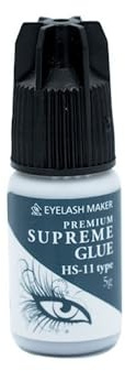 QBS Elite HS11 Glue for Eyelash Extensions, Strong Eyelash Glue, 5g | Professional Lash Glue for Eyelash Extensions, Eyelash Glue for Russian Volume Lashes, Quick Bonding Liquid Black Lash Glue