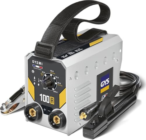 GYS, GYSMI 100 A, Schweißgerät mit überzogener Elektrode, 100 A, einphasig, 230 V (MMA), Arc Force, Antiticking, Hot Start, mit Elektrodenhalter, Massekabel