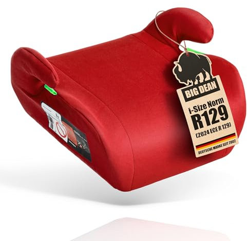 Kindersitzerhöhung nach neuster i-Size Norm R129 Rot Sitzerhöhung (125-150cm) Kinder Auto BigDean