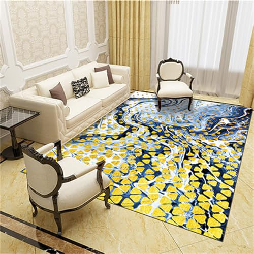 RUGMRZ Teppich Flur Eingangsbereich 160X200Cm Couch Wohnzimmer 9 Gelb Modernes Und Minimalistisches Erkerfenster Am Bett Im Schlafzimmer Läufer Küchen Teppiche