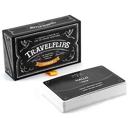 Deutsche Lernkarten - Wortschatz und Sätze Lernen - Basic Deutsch für Anfänger - Geschenk für Reisende, Kinder und Erwachsene von Travelflips