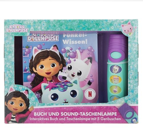 Gabby's Dollhouse - Funkel-Wissen! - Pappbilderbuch mit Taschenlampe und Glitzerseiten - Bilderbuch mit 5 tollen Geräuschen