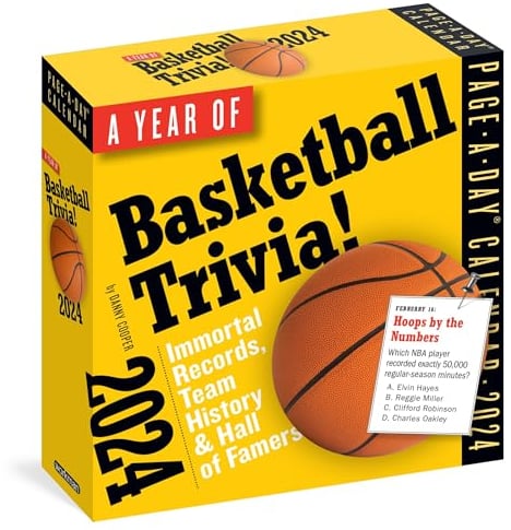 A Year of Basketball Trivia! Page-A-Day Calendar 2024: Immortal Records, Team History & Hall of Famers