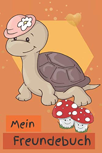 Mein Freundebuch: mit Platz für bis zu 30 Freunde zum ausfüllen und eintragen | ca. DIN A5 | Motiv: Tierische Freude mit Schildkroete und co.