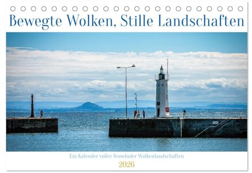 Bewegte Wolken, Stille Landschaften (Tischkalender 2026 DIN A5 quer), CALVENDO Monatskalender: Landschaftsbilder mit dramatischen Wolkenhimmeln (CALVENDO Natur)