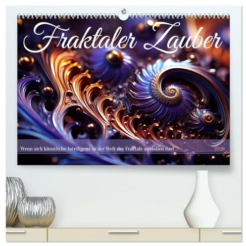 Fraktaler Zauber (hochwertiger Premium Wandkalender 2026 DIN A2 quer), Kunstdruck in Hochglanz: Mathematik in schön - ganz anders als in der Schule (CALVENDO Wissenschaft)