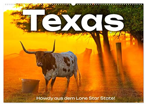 Texas - Howdy aus dem Lone Star State! (Wandkalender 2026 DIN A2 quer), CALVENDO Monatskalender: Entdecken Sie die Abenteuer des Lebens im Lone Star State! (CALVENDO Orte)