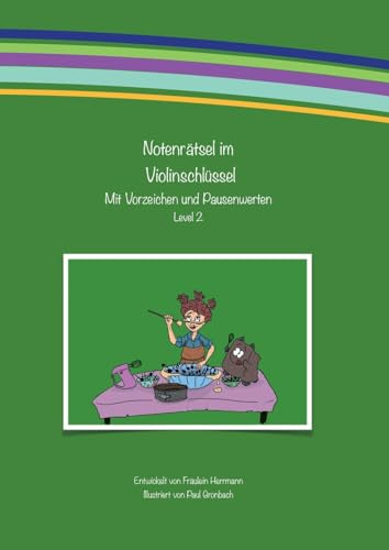 Notenrätsel im Violinschlüssel mit Vorzeichen: Level 2