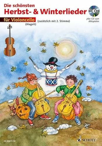 Die schönsten Herbst- und Winterlieder: Sankt Martin, Nikolauslieder und Weihnachtslieder. 1-2 Violoncelli.