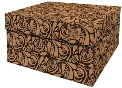 DDB Dutch Design Brand Aufbewahrungsbox mit Deckel – Aufbewahrungsboxen – FSC-zertifizierter, recycelbarer Karton (Größe: 38,9 x 31,8 x 21,1 cm) (Roots)