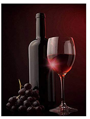 Homestreet Superbe toile de vin rouge illuminée, impression LED sur toile, image de cave à vin avec vin rouge et raisins imprimés