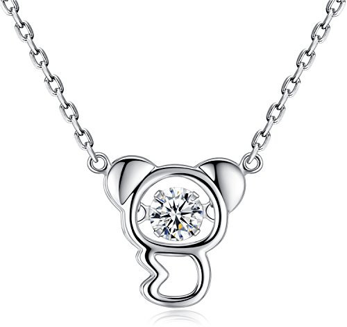 Koala - Collar de plata de ley 925 con circonita cúbica para niñas