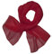 HAT YOU Damen Chiffon Halstuch, Sommertuch, Chiffon Schal, Tuch für Frühling und Sommer, Ganzjährig - Made in Italy, Farbe:Dark Red
