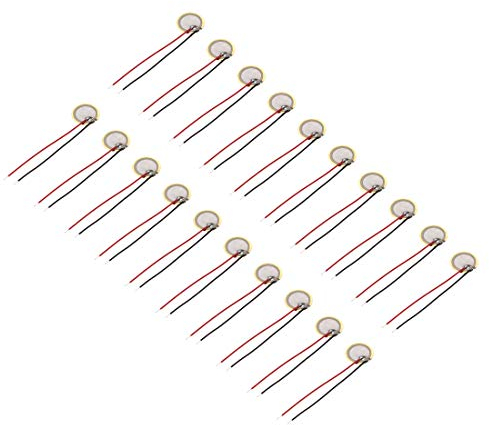 sourcing map 20 STK. Piezoscheiben Akustisch Tonabnehmer Wandler Elemente Summer CBG Gitarre 10mm