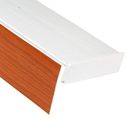 Bestlivings 3-Läufige Vorhangschiene mit Innenlauf aus Kunststoff in 480cm (4x120cm), Kunststoff Blende KIRSCHBAUM Optik, Gardinenschiene