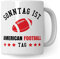 Taza de regalo de fútbol americano, con texto en alemán Football