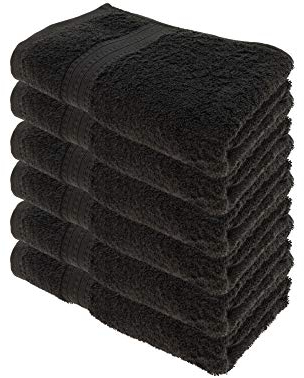 Julie Julsen® Bio Handtuch-Set, 6 Handtücher in 32 Farben erhältlich weich und saugstark Schwarz 50x100 cm