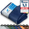 Telone protettivo di copertura, per campeggio, giardino e attività all’aperto, impermeabile, con occhielli (2 x 3 m, 240 g/m², blu)