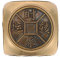 EXCEART Vintage-Ornamente Spielzeug Antike Messing Feng Shui Würfel Metall Finger Top Spinner Cube Angst Rotierenden Spielzeug Glück Reichtum Ornament für Kinder Erwachsene Wohnkultur