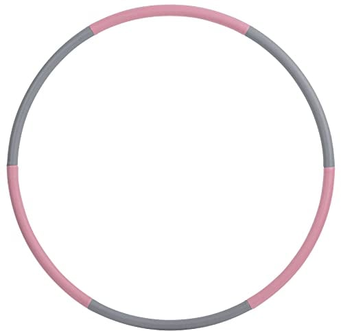 Schildkröt Fitness-Hoop, Hula-Hoop Ring, 90cm Durchmesser, 0,8kg, Grau-Rosa, in 4-Farb Karton, 960234