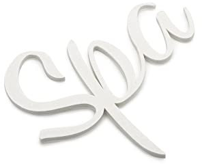 Spa - Targhetta per porta con scritta Name, autoadesiva, colore: Bianco