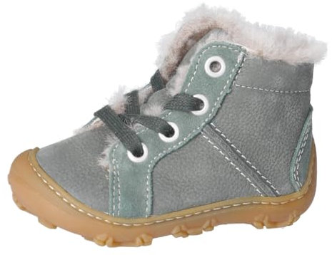 RICOSTA Jungen Barfußschuhe ELIA, Baby und Kleinkinder Lauflernschuhe, Weite: Weit, terracare,Barfuß-Schuh, schnürschuhe, Salbei (570), 20 EU