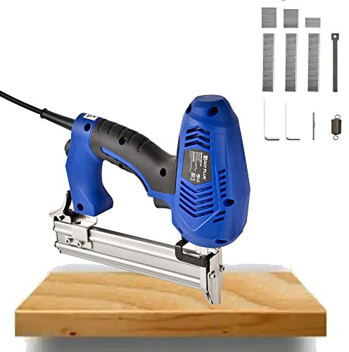 Tacker Nagler, Elektrotacker Akkutacker inkl. 300 Klammer & 100 Nägel, Tackerpistole Nagelpistolefür Holz Stoffe Polstern (20 Schuss/min)