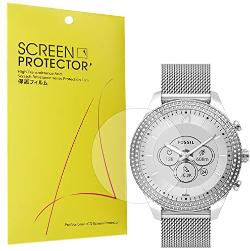 onetuo Schutzfolie Kompatibel für Fossil Stella Gen 6 Hybrid 40mm Smartwatch, HD klar Flexible TPU Folie [Blasenfreie] [Kompatibel mit Hülle] [Premium-Qualität]Displayschutzfolie (6 pack)