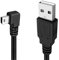 YSJJZRL Cavo Mini USB da 90 Gradi, Mini USB B da 90° Maschio a USB 2.0 Maschio Cavo di Prolunga per Ricarica Sincronizzazione Dati per Dash Cam GPS (1M,Sinistra)