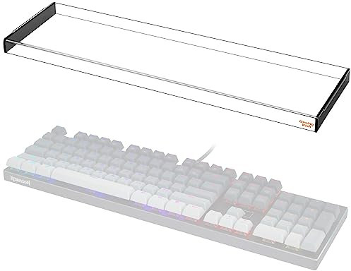 Desing Wish Keyboard Cover for Redragon K556, Water Resistant Half-Covered Acrylic Keyboard Dust Cover Anti-Cat Keyboard Lid Compatible with Redragon K556 Mechanical Gaming Keyboard (104 Keys)