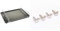 Char-Broil Gussgrillplattenaufsatz für Seitenbrenner - Gusseisen, Silber, Rechteckig & Gear Trax® Haken für Char-Broil Grills mit 2-4 Brennern