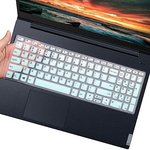 Keyboard Cover for Lenovo IdeaPad 15.6 17.3 320 330 330s 340s/Lenovo IdeaPad 520 S540 720s 130 S145/Lenovo IdeaPadL340 S340 V330 V130 Keyboard Protective Skin-Ombre Mint…