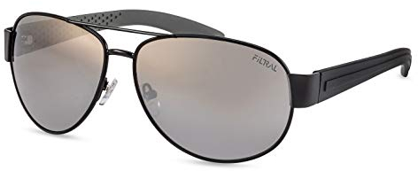 FILTRAL Sportliche Pilotenbrille/Silber verspiegelte Herren-Sonnenbrille aus recyceltem Metall F3046424
