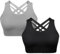 Chalier Cmfort Cross Back Design Bustier Sport BH Seamless Atmungsaktiv Mit Polsterung Bra Geeignet für Yoga Fitness Laufen und Freizeit