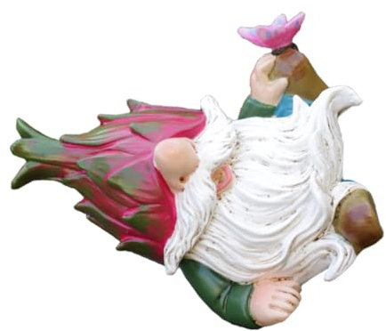 INOOMP Zwergen-Gartendekoration Zwerggartenstatue skandinavisches Tomte Kunsthandwerk Outdoor-GNOME-Ornament Gnomenschmuck Schreibtisch Rasen Zubehör Ornamente Dekorationen Harz