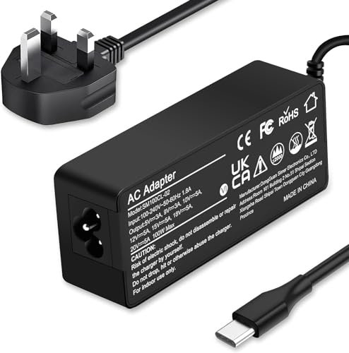 USB C Laptop Charger, 100W AC Laptop Power Adapter for Lenovo, ThinkPad, HP, Asus, Acer, MacBook, MSI, Dell,Toshiba,Universal Chromebooks Type C Power Cord