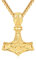 REDSUN Wikinger Thors Hammer Halskette 925 Sterling Silber Mjolnir Kette Thors Hammer Anhänger mit Keltischer Knot Halskette Gold Nordischer Wikinger Schmuck Amulett Schmuck für Männer Herren