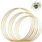 HIOQFR 9 Stück Metallringe zum Basteln 10/15/20cm Gold Metallring Deko Makramee Ringe Metall Drahtringe Dekoring Metall Ring für Traumfänger Deko Ringe zum Aufhängen für DIY Floral Hoop,Hochzeit