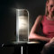 Luverre Tischlampe | LED-Leuchte | Glas-Leuchte mit Gravur für Nachttisch, Kommode, Wohnzimmer | Weltraum, Raumfahrt, Planet (Neptun, Rechteck | silber)