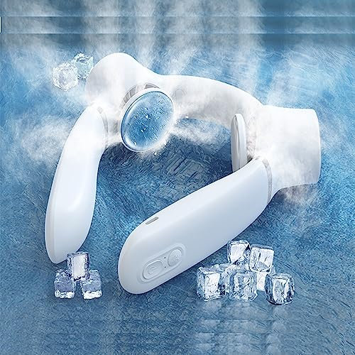 Neck Fan, Portable Hanging Neck Fan,Air Conditioner Mini Fans Rechargeable, 360°Wrap-around Personal Fan Multifunction with Strong Airflow, 3 Speed Setting