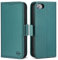 STAWLKA Wallet Case for iPhone SE 2022/2020/8/7, RFID Blocking Card Holder Kickstand Magnetic Shockproof Protective Flip Folio Phone Case - Dark Green