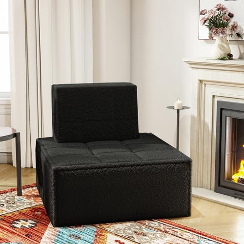 PurrJoys Sitzsack Chair, Einzelsofa, Kleine Loungesesse, Sessel Wohnzimmer, Bean Bag Chair, Sofa für Schlafzimmer, Gästezimmer, Kinderzimmer