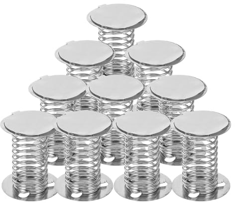 SEWACC Lot de 12 Bases de Shaker pour Tableau de Bord - Base à Ressort du Tableau de Bord - Jouet de Danse - Base à Ressort - Jouet - Base à Ressort - Métal argenté