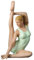 Deko-Figur Yoga Kompass-Pose – Skulptur, coloriert, Höhe: 16,5 cm