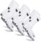 HF Training - 3 Paar Rutschfeste Fußball Socken in Weiß mit schwarzen Noppen - Unisex, Einheitsgröße (Schuhgröße 40-46), Anti-Rutsch Fußballsocken lang, Sport-Socken atmungsaktiv