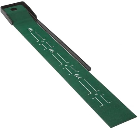 Amazon Basics Tapis de Golf avec Retour Automatique des Balles, Tapis d’Entraînement de Golf avec Guides d’Alignement, Green pour Entraînement Intérieur et Extérieur, 277,0cm x 36,5cm, Vert