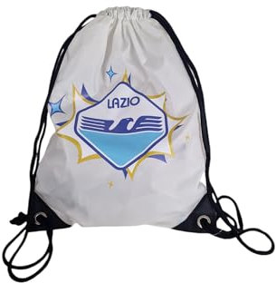 Sacca sportiva leggera compatibile con Lazio calcio bianco Bianco unica