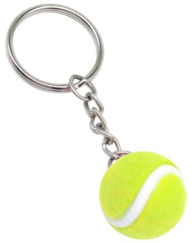 Porte-clés pour homme - Porte-clés de voiture pour - Pendentif balle de tennis - Porte-clés balle de tennis - Pendentif de sac à main - Porte-clés avec balle de tennis - Porte-clés de voiture,
