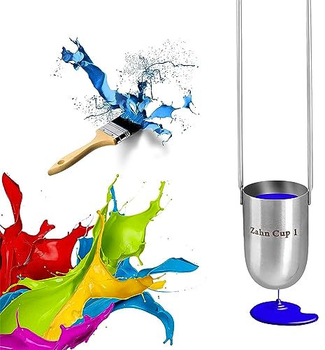 PODEC Zahn Cup Viscosity Cup, 44ml Stainless Steel Viscometer Cup with Balance Ring and Clear Number, Precise & Credible for Test The Viscosity Of Newtonian or Approximate Newtonian Liquid